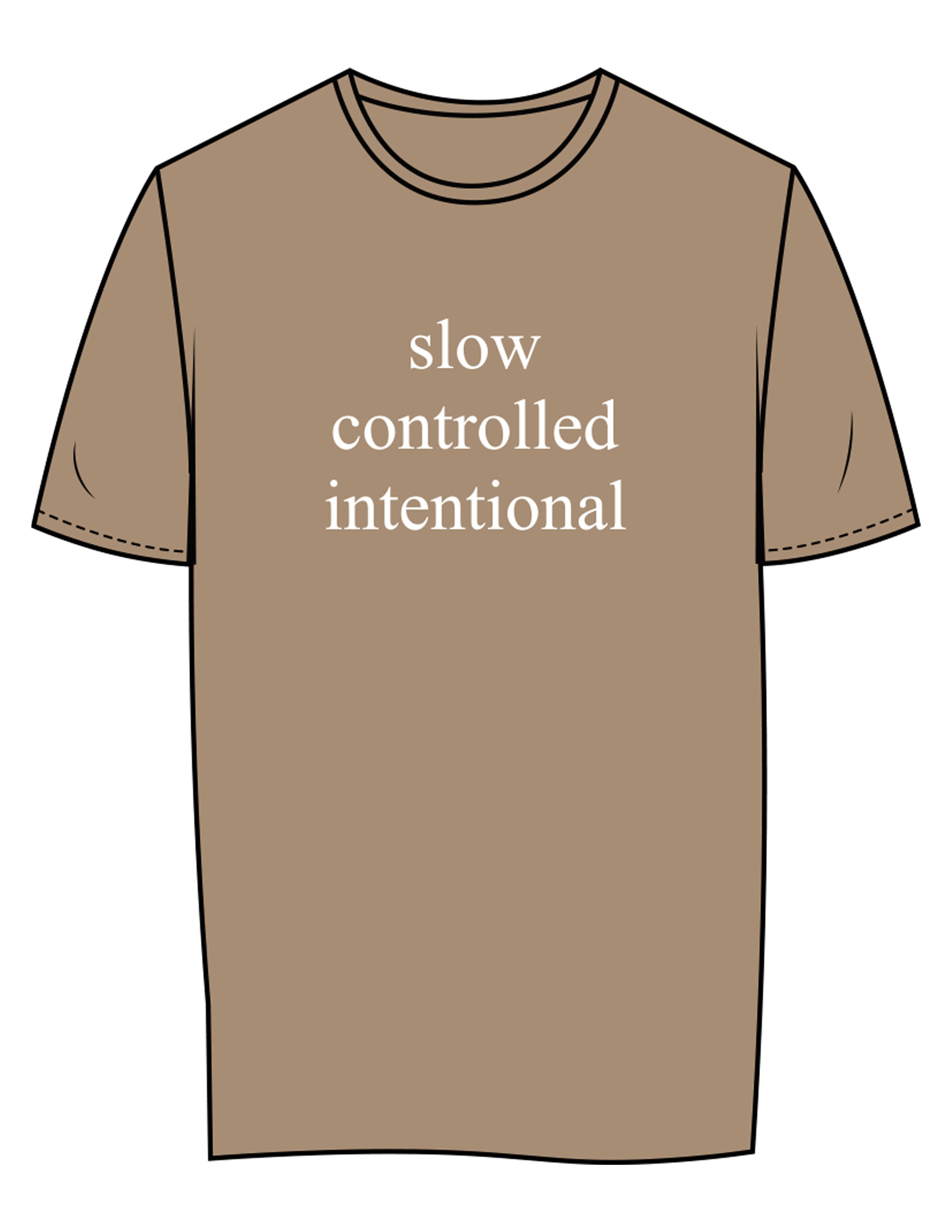 The Womens Tee - Sand - Sultivate - Center Chest Stacked & Upper Back - Printed - White