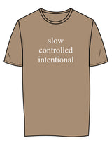 The Womens Tee - Sand - Sultivate - Center Chest Stacked & Upper Back - Printed - White