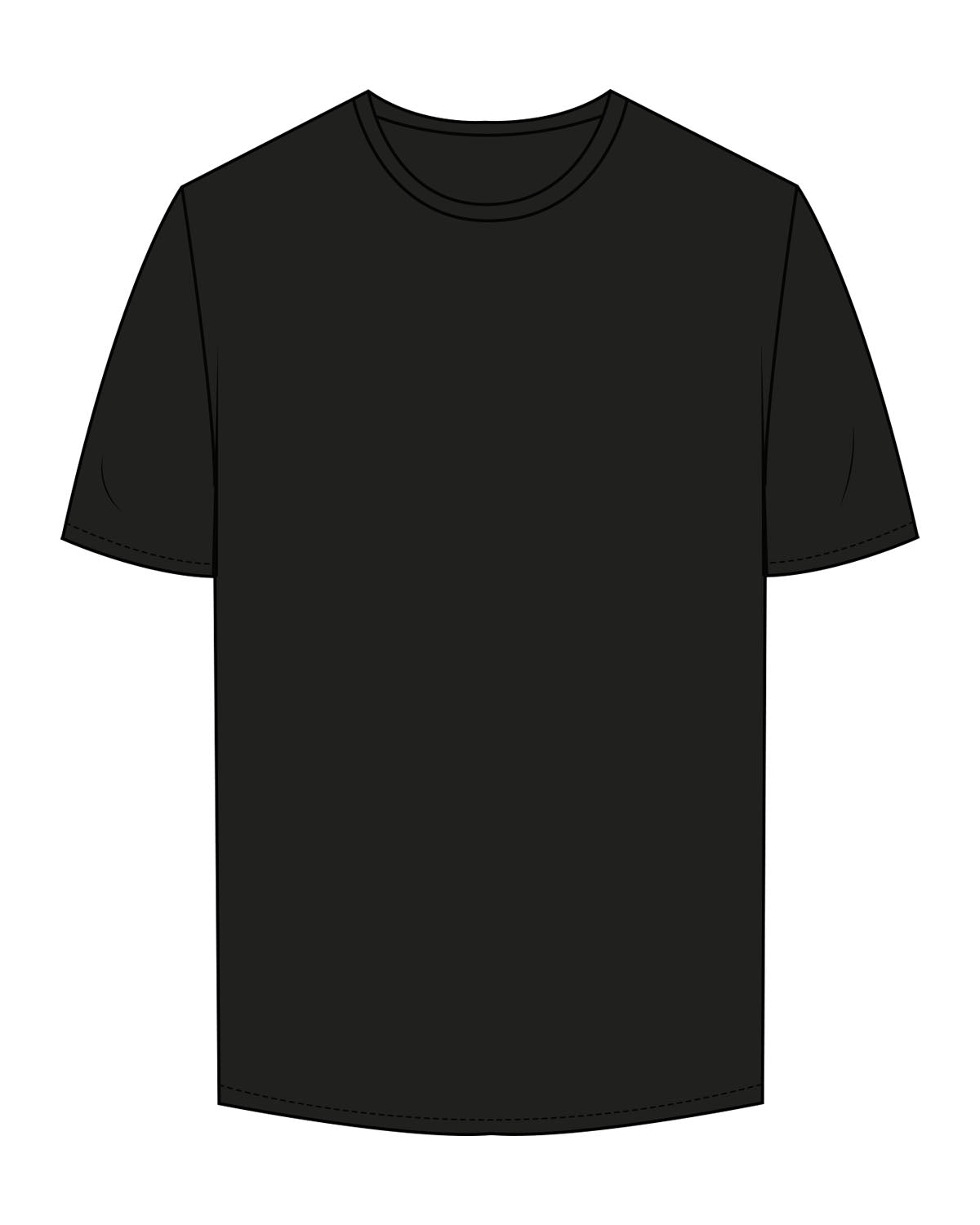 The Mens Tee - Black - Pulse 712 - Full Back - Printed - Full Color