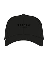 The Dad Hat - Black - Reform Fitness - Center Crown Stacked - Embroidered - Tone on Tone