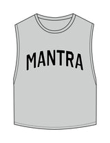 The Crop Muscle Tank - Storm - Mantra - Center Chest Arc - Printed - Full Color