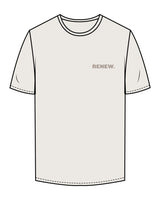 The Mens Tee - Bone - Renew - Left Chest & Back Neckline Half-Rounded - Tone on Tone