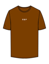 The Mens Tee - Chocolate - Ritual Body - Center Chest & Back Stacked - Printed - Off White