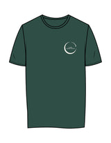The Womens Tee - Forest - Core Crown Point - Left Chest & Back Round - Printed - Ivory