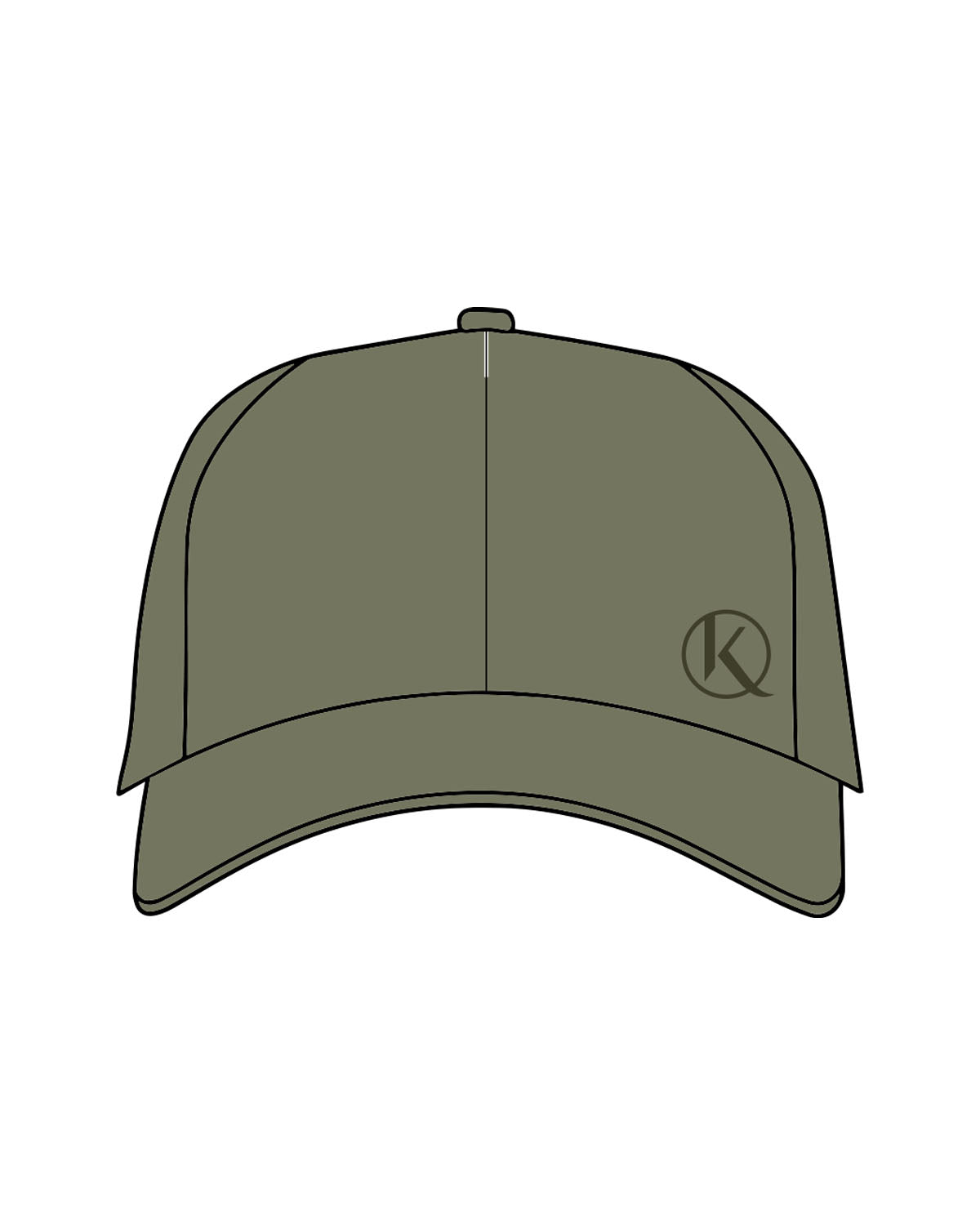 The Dad Hat - Olive - Karve - Lower Left Crown - Embroidered - Tone on Tone