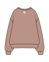 The Womens Crewneck - Clay - Goodlife Chiropractic - Center Chest Stacked & Back Neckline - White