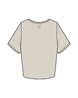 The Crop Tee - Bone - PURE QUALITY - Center Chest & Back Center - Tone on Tone