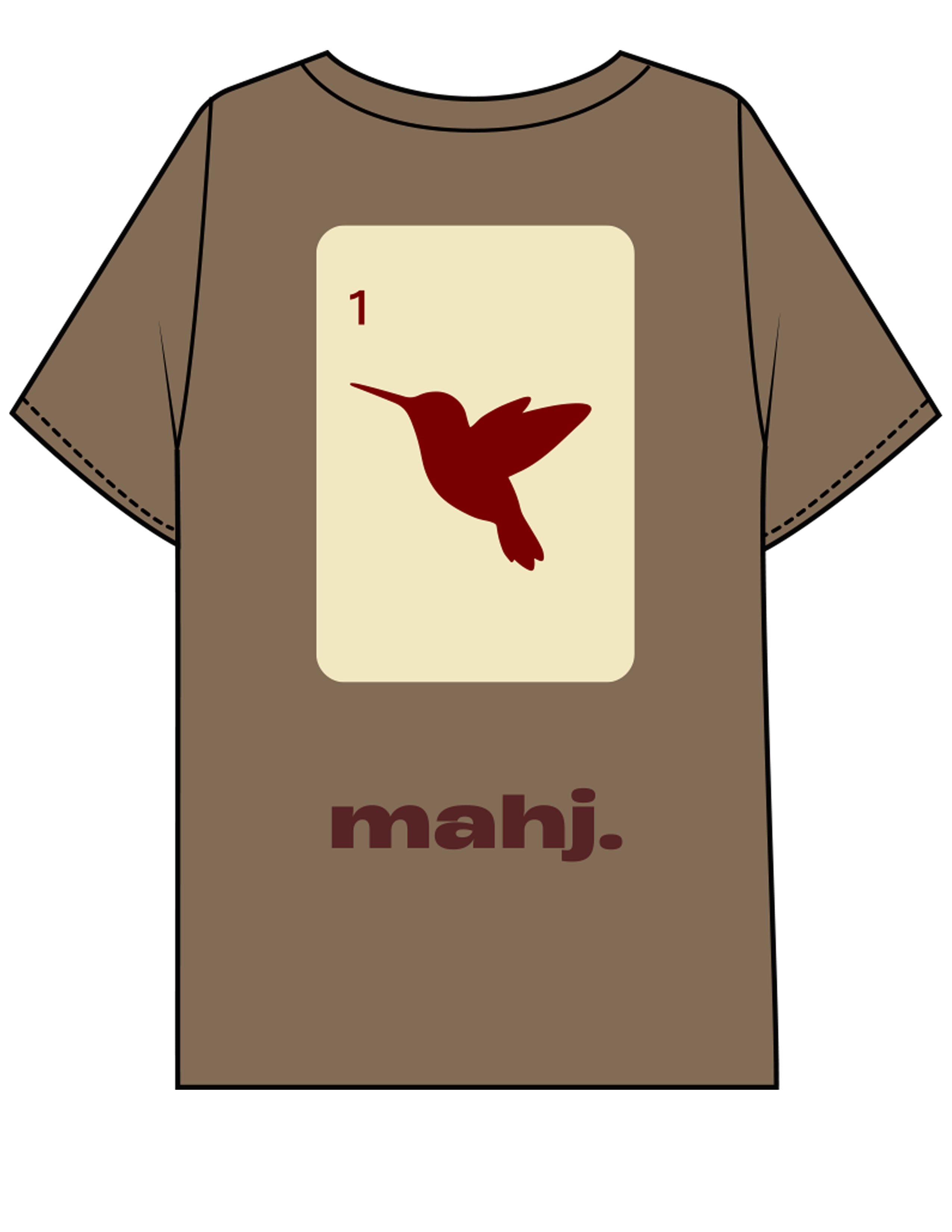 The Mens Boxy Tee - Walnut - Barnes. The Label - Left Chest & Full Back - Printed - Full Color