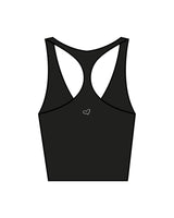 The Racer Tank - Black - Kekel - Center Back - Printed - White