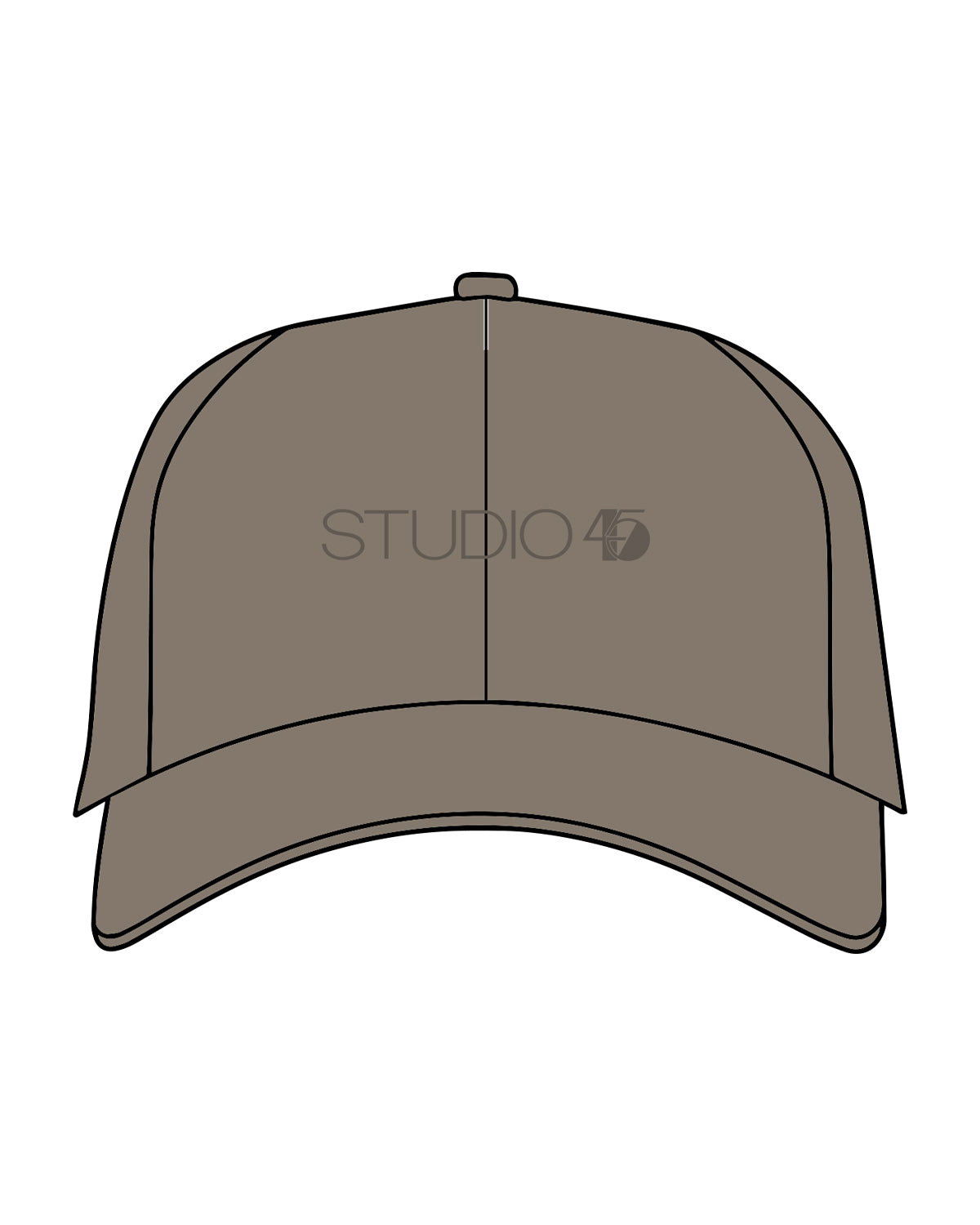 The Dad Hat - Olive - Studio 45 - Front Center - Embroidered - Tone on Tone