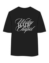 The Womens Oversized Tee - Black - Bare Pilates - Left Chest & Back Stacked - Printed - White