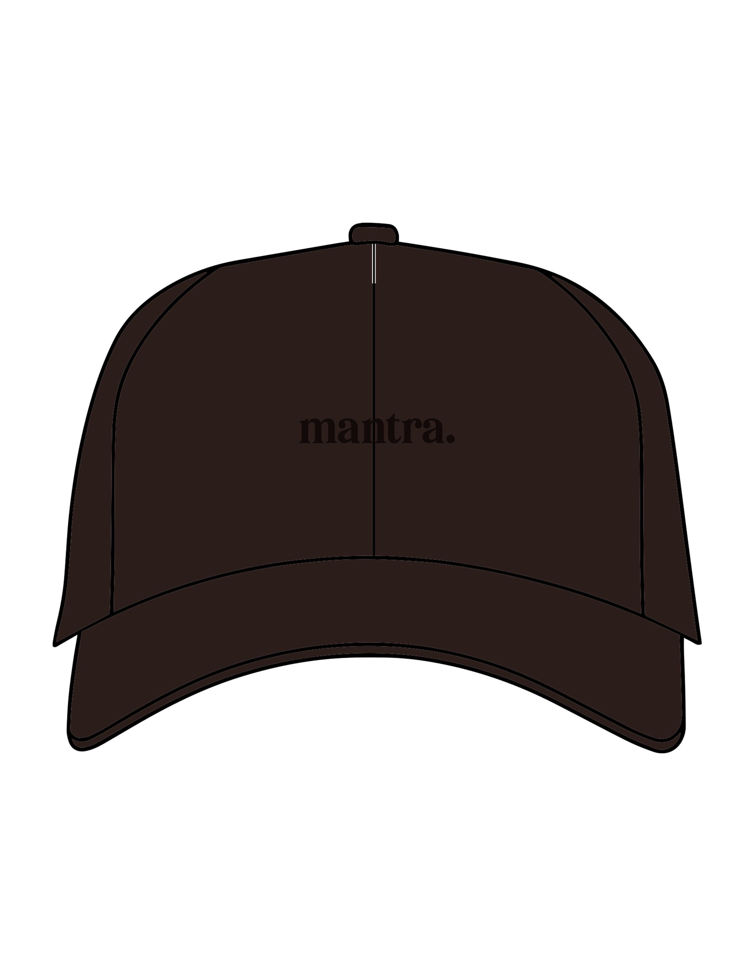 The Dad Hat - Brown - Mantra - Center Crown - Embroidered - Tone on Tone