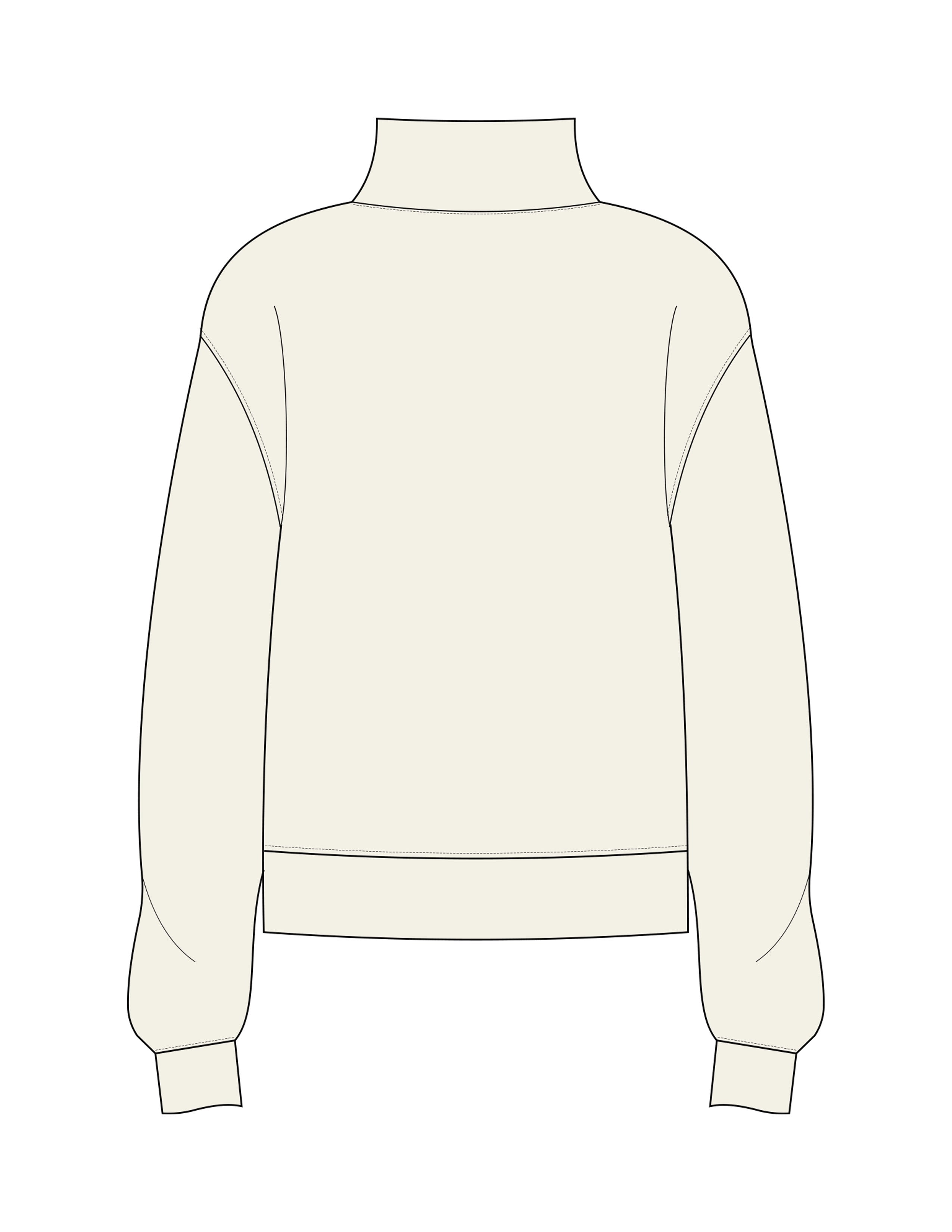 The Womens 1/4 Zip - Off White - Rise and Tone - Left Chest Logo - Printed - Full Color
