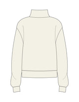 The Womens 1/4 Zip - Off White - Rise and Tone - Left Chest Logo - Printed - Full Color