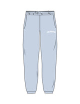 The Womens Sweatpants - Powder - Core Crown Point - Left Leg Arc - Printed - White