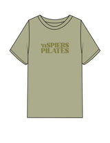 The Mens Heavyweight Tee - Pistachio - NSpiers - Center Chest Stacked - Printed - Tone on Tone