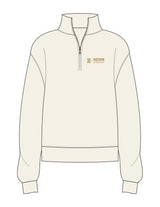 The Mens 1/4 Zip - Off White - Recess Fitness - Left Chest Stacked & Back Neckline - Printed - Brown