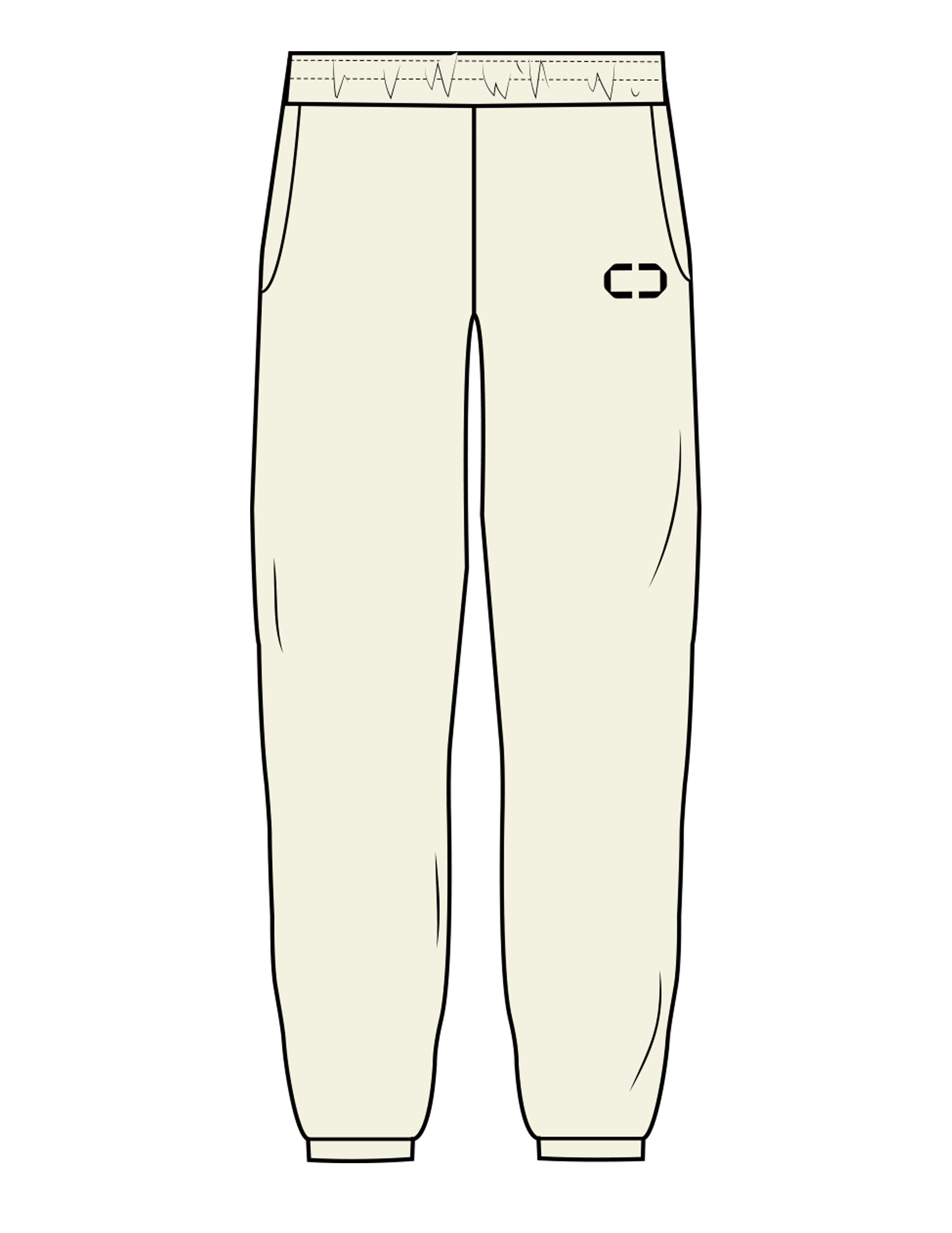 The Mens Sweatpants - Butter - C2 Financial - Left Leg - Printed - Black