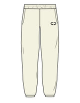 The Mens Sweatpants - Butter - C2 Financial - Left Leg - Printed - Black
