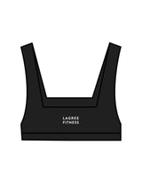 The Box Cut Bra - Black - Lagree Fit Expo 2026 Instructor - Center Chest & Center Back - Printed - White
