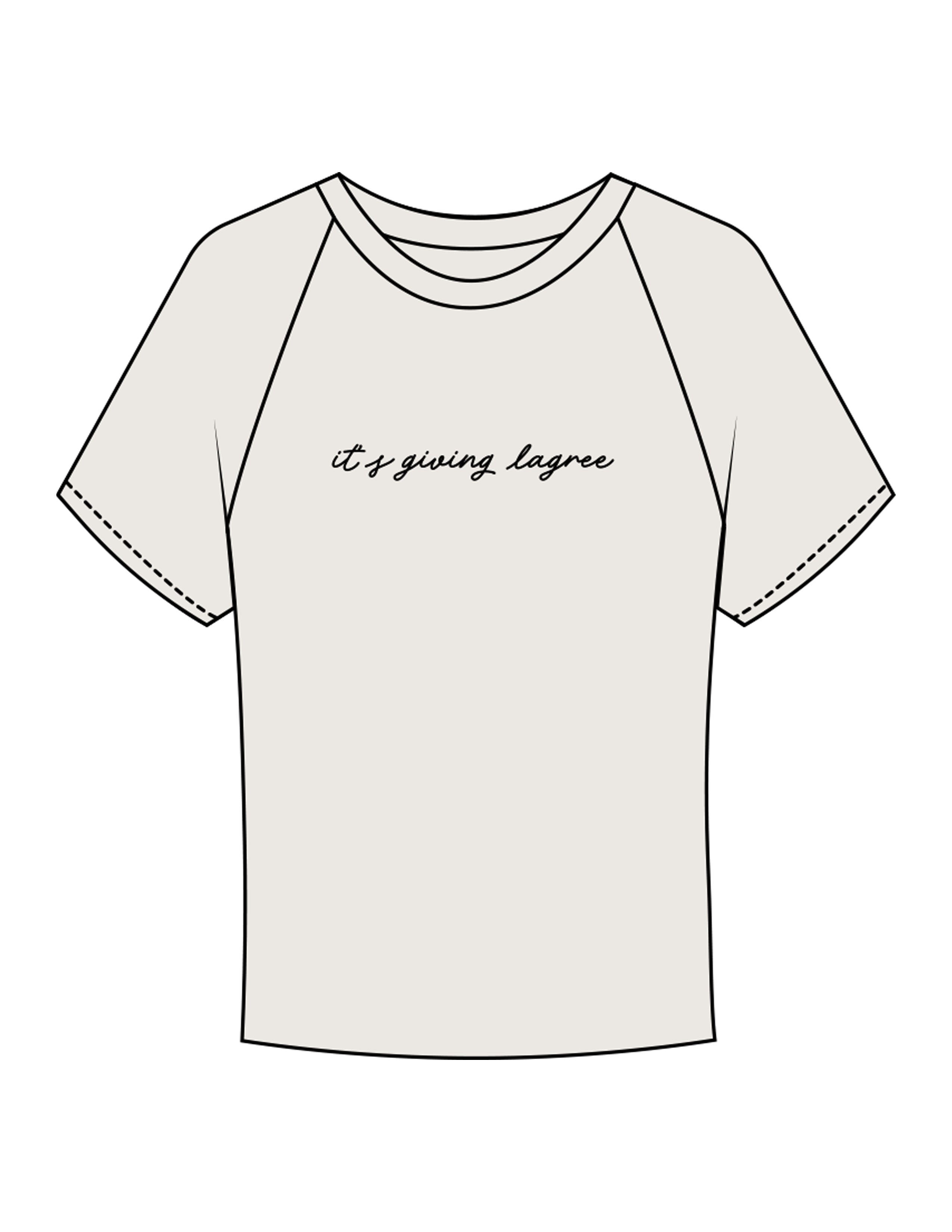 The Micro Rib Baby Tee - Natural - Elevate Training - Center Chest Script & Upper Back - Printed - Black