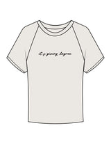 The Micro Rib Baby Tee - Natural - Elevate Training - Center Chest Script & Upper Back - Printed - Black