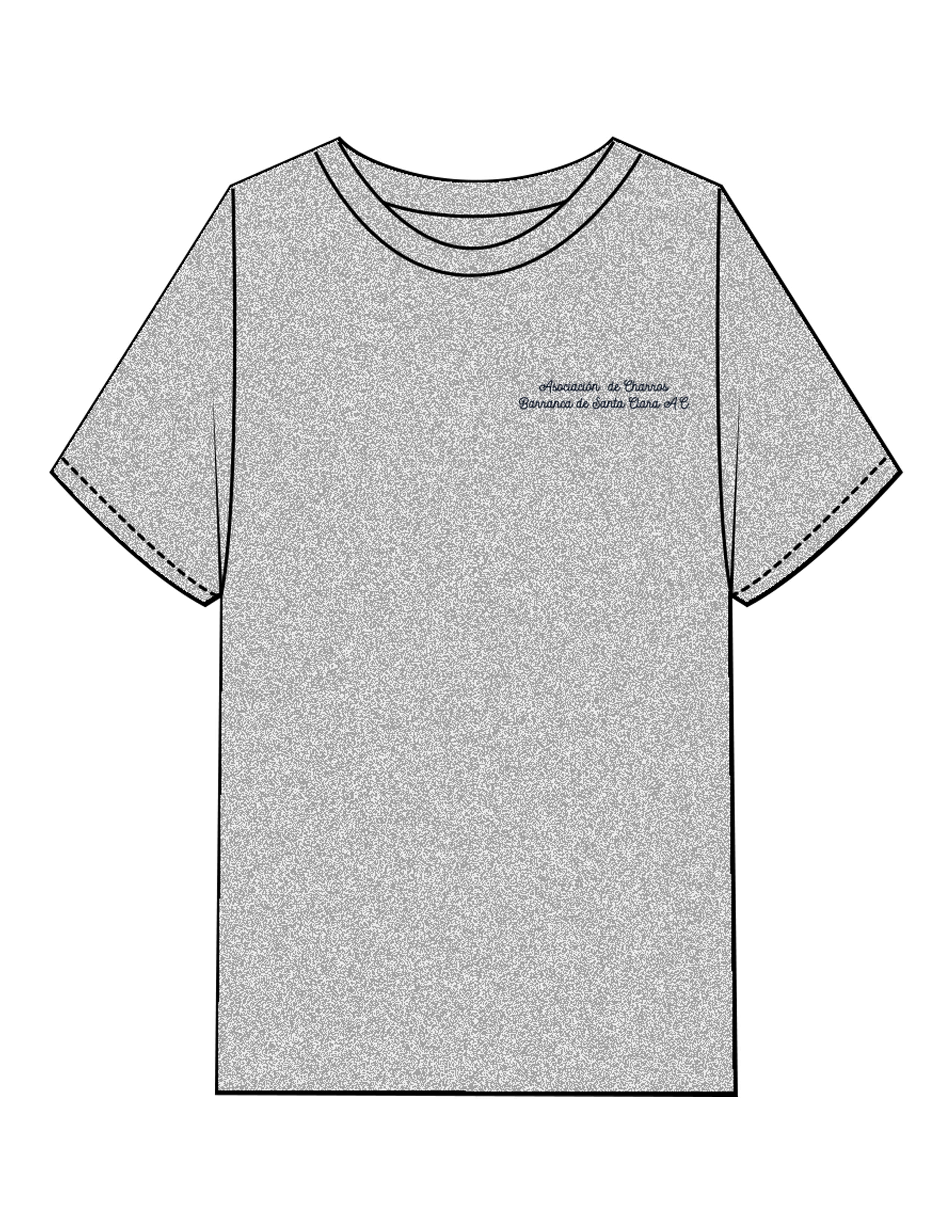 The Mens Heavyweight Tee - Heather - VCC - Left Chest Stack & Back Image - Printed - Navy