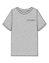 The Mens Heavyweight Tee - Heather - VCC - Left Chest Stack & Back Image - Printed - Navy