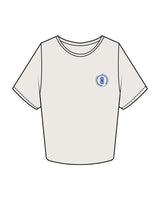 The Crop Tee - Bone - Recovery Lab - Left Chest & Back Stacked - Full Color