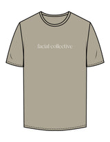 The Mens Tee - Mushroom - Facial Collective - Center Chest - Printed - White
