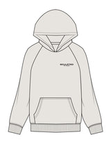 The Mens Hoodie - Washed Bone - Sculpted By Lagree - Left Chest Stacked & Back Round - Printed - Black