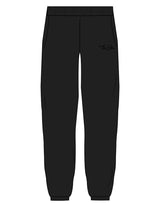 The Womens Sweatpants - Black - The Stu - Left Leg - EMB - Tone on Tone