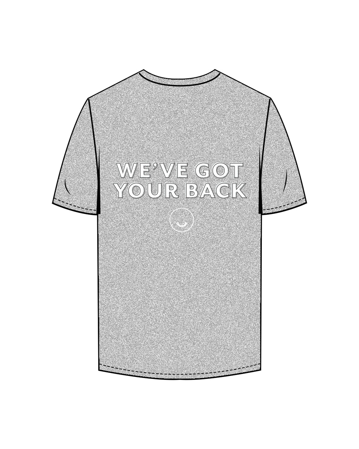 The Mens Tee - Heather - Squeeze Massage - Team - Left Chest & Center Back Stacked - Full Color