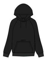 The Mens Heavyweight Hoodie - Black - Drench - Upper Pocket - Embroidered - Tone on Tone