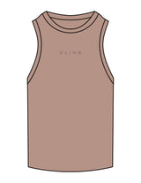 The Ribbed Full Length Tank - Clay - LVL - Center Chest - Embroidered - Tone on Tone