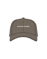 The Dad Hat - Olive - Haus of Fitness - Center Crown - Embroidered - White