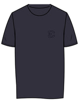 The Womens Tee - Midnight - Evolve Collective - Left Chest & Back Stacked Wavy - Printed - Tone on Tone