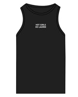 The Recycled Womens Tank - Black - MegaBarre - Chest Stacked "LAGREE" - Printed - White