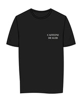 The Womens Tee - Black -  Bean Head - Left Chest Stacked & Center Back - White