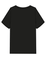 The Mens Heavyweight Tee - Black - Fine Core Pilates - Center Chest Stacked - Printed - White