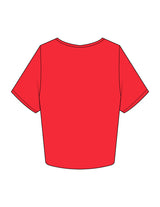 The Crop Tee - Red - Dose - Center Chest - Printed - White