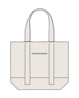 THE CONTRAST TOTE BAG - Natural / Natural - CORE REFORM - Center Body Stacked - Printed - White
