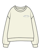 The Mens Crewneck - Butter - Golden Hour - Left Chest & Back Stacked - Printed - Blue