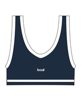 The Piped Bra - Navy - Local Lagree - Center Back - Printed - White
