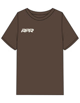 The Mens Heavyweight Tee - Washed Walnut - Reiner Pump Systems - Right Chest & Back Stacked - Printed - Off White