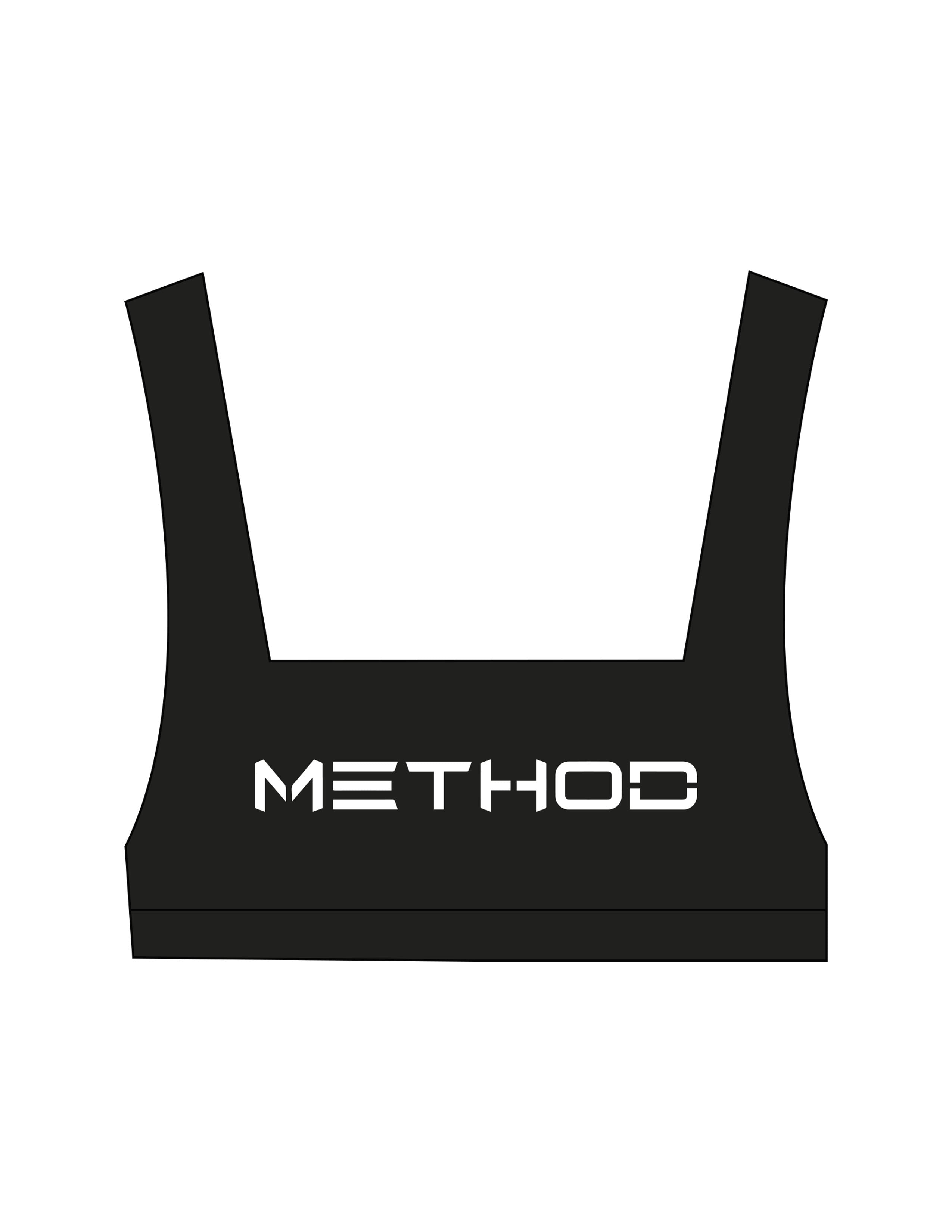 The Box Cut Bra - Black - TML - Center Chest & Center Back - Printed - White