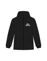 The Mens Puffer Jacket - Black - Gladden Gains - Left Chest - Printed - White