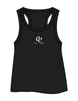 The Crop Tank - Black - Erabelle - Center Chest Stacked - Printed - White