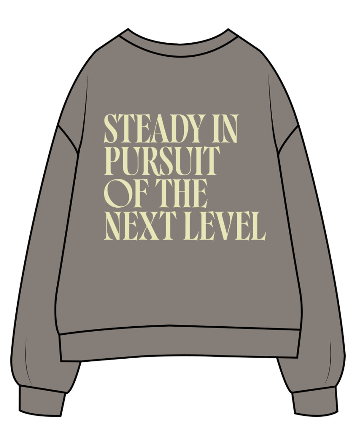 The Womens Crewneck - Washed Gray - Activate House - Left Chest & Back Stacked - Printed - Light Green