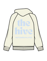 The Mens Hoodie - Butter - The Hive - Left Chest & Back Stacked - Printed - Baby Blue